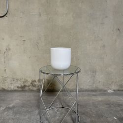 White Rounded Plant Pot 