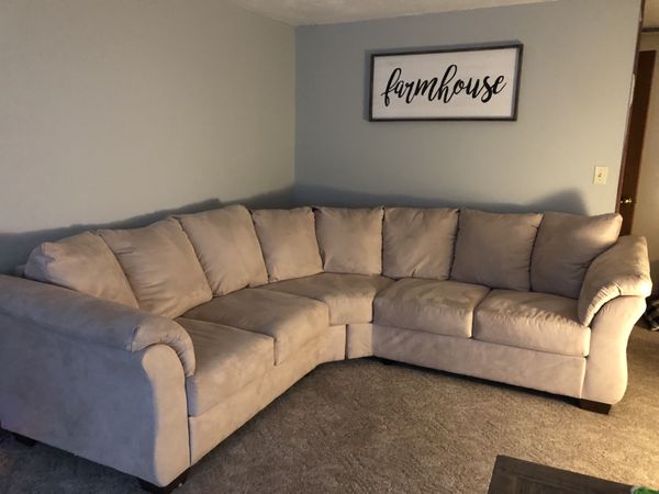 Ashley couch beige for Sale in Barre, MA - OfferUp