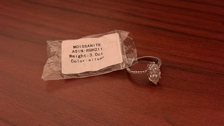 Moissanite Silver Ring 3.0ct Marquise Cut