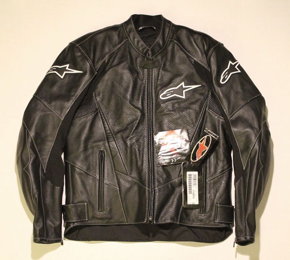 Alpinestars stage leather armored jacket size 42 large