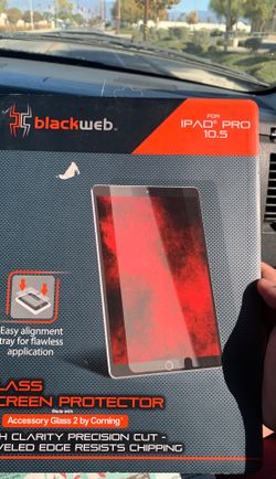 Black web glass screen protector for iPad Pro 10.5