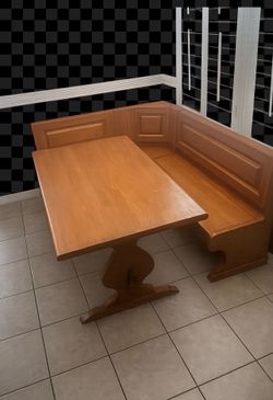Solid Wood Corner Breakfast Nook Table Set