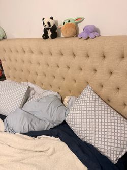 King size headboard, mattress and frame