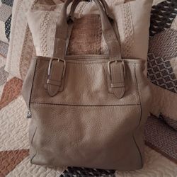 Cole Hann Gray Pebbled Leather Purse