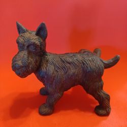 Peeing Black Scottish Terrier Doorstop,  "Naughty Scottie ," Vintage Heavy Cast Iron