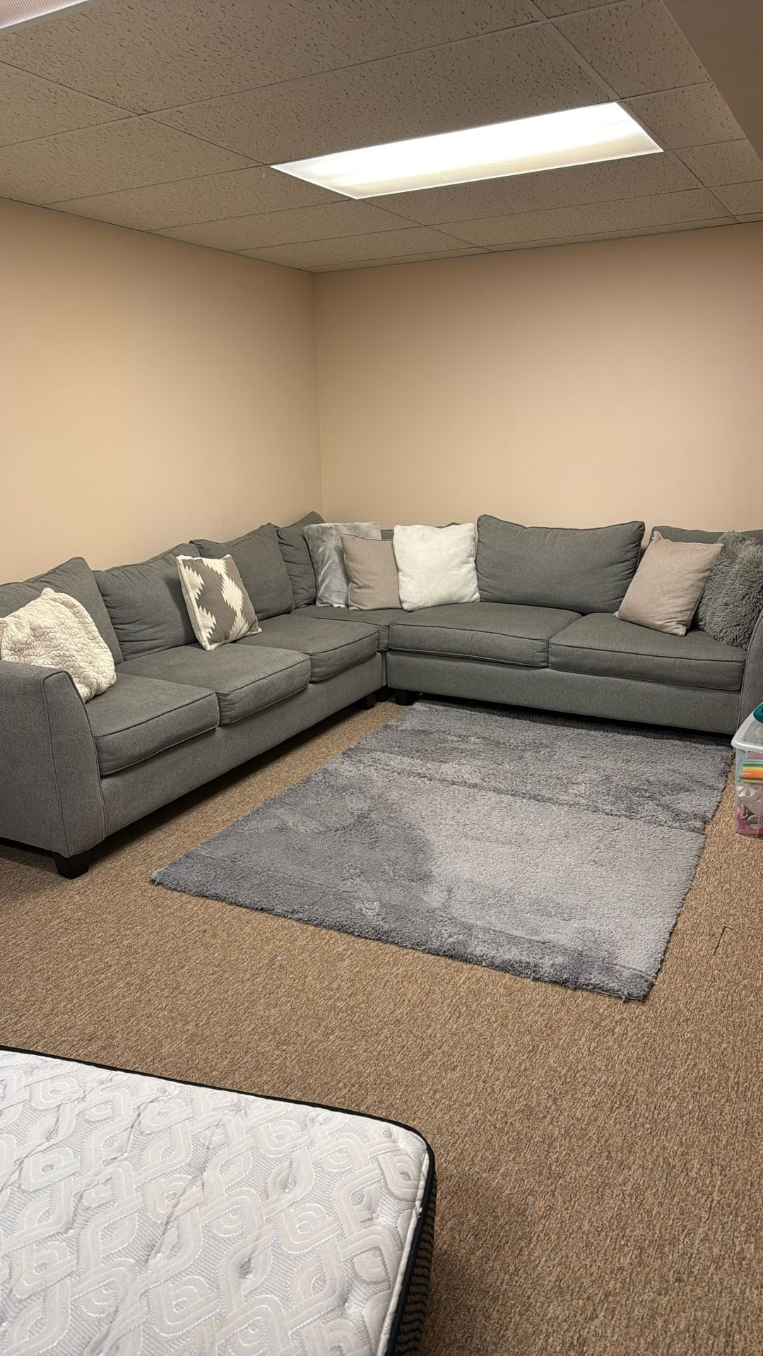 Grey Sectional Couch With Removal Cushions