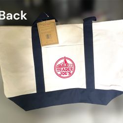 Large Trader Joe's Canvas Shoulder Bag (1 count, Brand New)