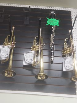 Trumpets And Clarinet Excellent Condition
