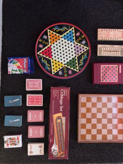Cribbage, Chinese Checkers,Chess Board Games