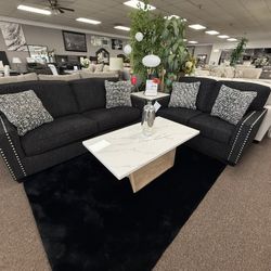 2 Pc Sofa And Loveseat With LED Lights 