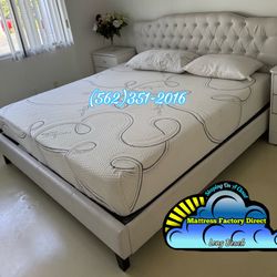 King Size Bed Frame With Mattress New Cama Colchón 