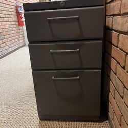 Gray Metal Filling Cabinet 