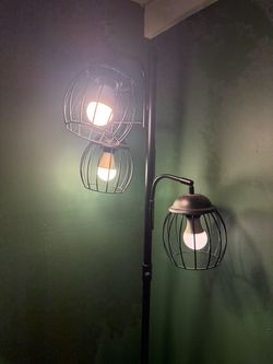 3-Light  Cage Floor Lamp