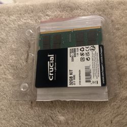 2 X 16gb “32gb Total “RAM DDr4 Crucial For Laptop 