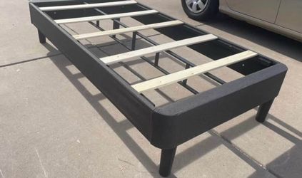 Brand New Nectar Grey Upholstered Twin Platform Bed Frame