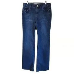 DKNY Women's Size 8 Jeans BOHO Bootcut 32" Waist / 31" Inseam Blue Denim