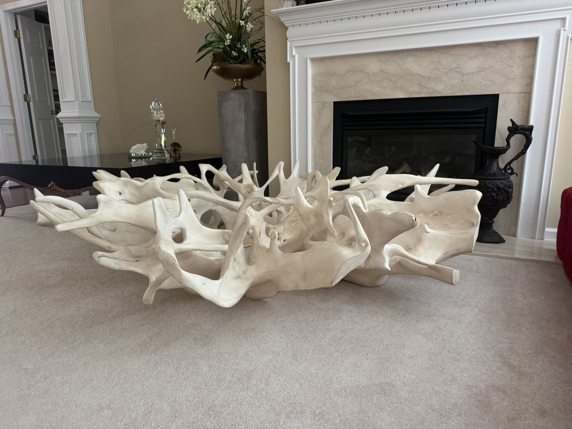 Massive Phillips Collection Cast Root Wall or ceiling Decor - Faux Bleached .