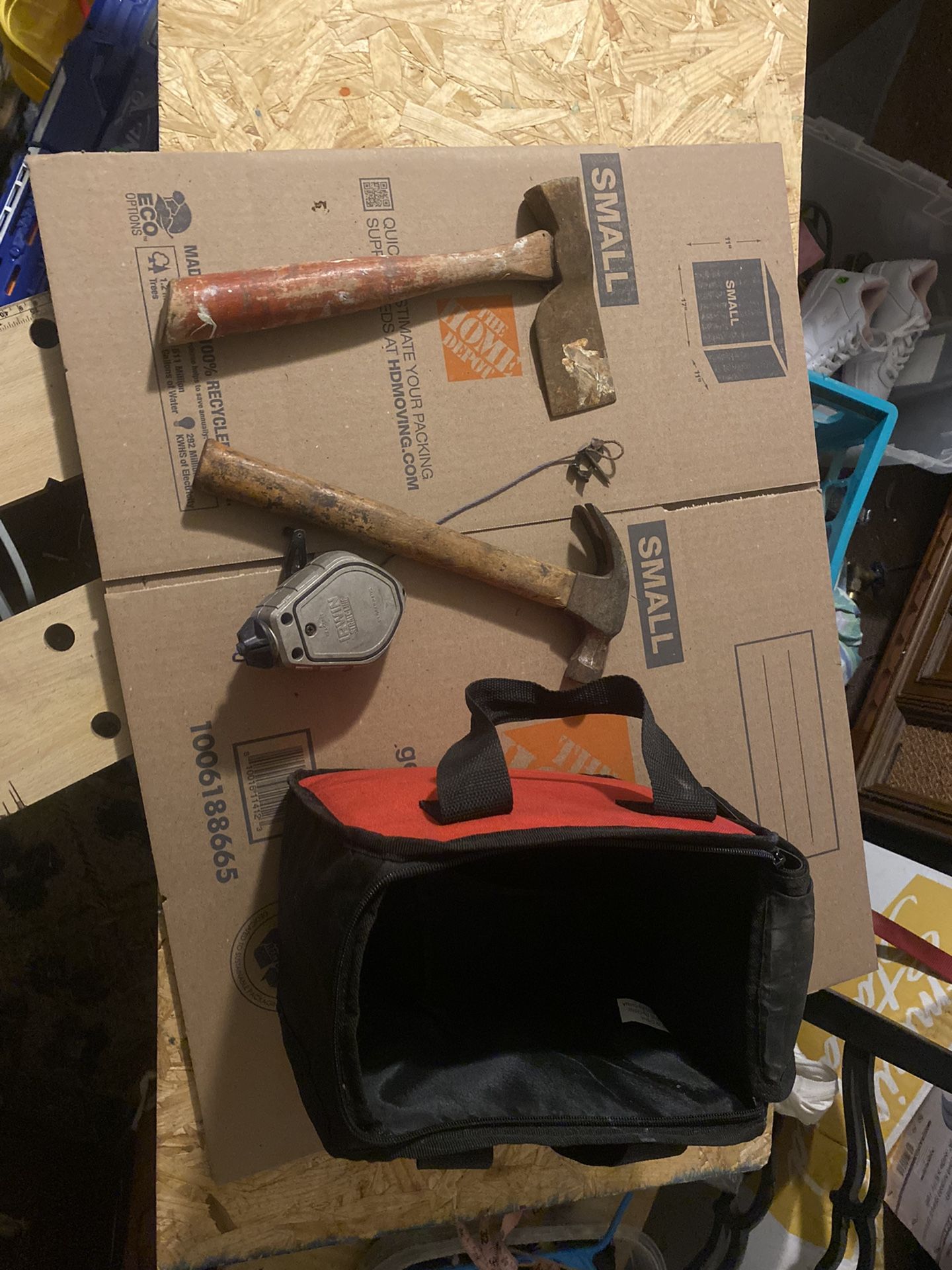 Tool Bag Hammers And String Line