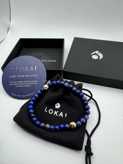 Lokai Lapis Beaded Bracelet with Box