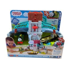 Thomas & Friends Talking Bulstrode & Which-Way Bridge Toy Train Set New 