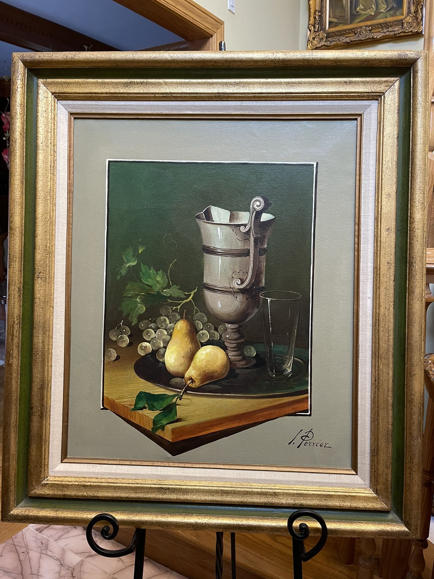 Beautiful Vintage Oil Painting By L. Perrier