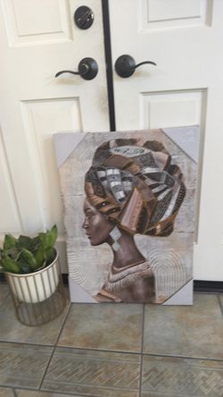 African Woman Portrait Canvas Wall Art