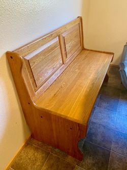 Two bench seats with storage
