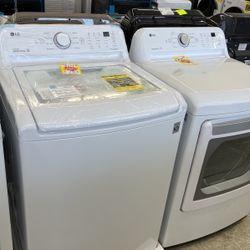LG 4.3cu. Top Load Washer And Dryer Set 