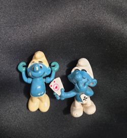 Vintage Smurfs toy figures