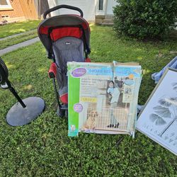 Stroller And Baby Gate