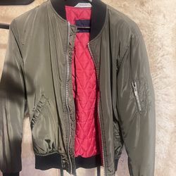 Zara Green Bomber Jacket