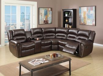 Recliner Sectional - Brown Color