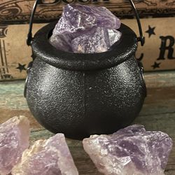 Mini Cauldron Full Of Amethyst 