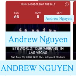 SELLING 4 BTS tix  5/23 