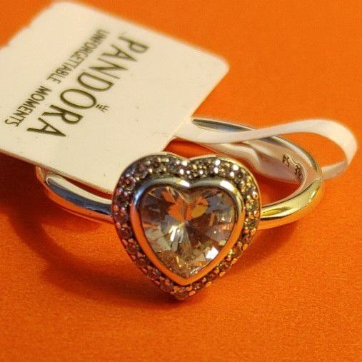 New With Tag Pandora Sterling Silver Heart Ring Size 8