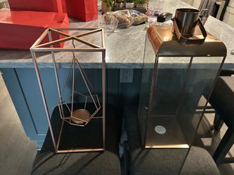 Rose gold decorative lantern set
