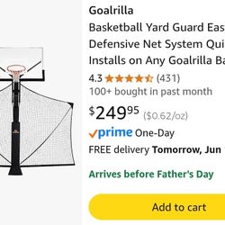 New Goalrilla Basketball Yard Guard Easy Fold Defensive Net System Quickly Installs on Any Goalrilla Basketball Hoop