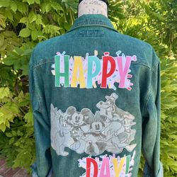 Women's Jean Jacket Happy Day Disney Enhanced-XXL