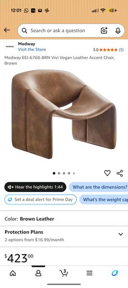 Vegan leather accent chairs (2)