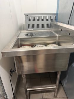 Commercial Stainless Steel Single Basin Sink