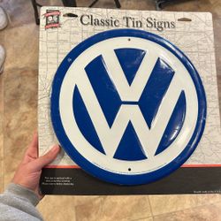 Tin Volkswagen Sign Decor