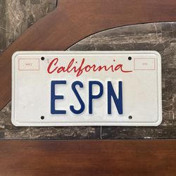 California Vanity License Plate – ESPN – Decorative / Man Cave