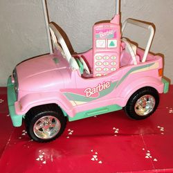 Vintage Radioshack 1998 Barbie Remote Control RC Jeep with remote