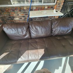 Natuzzi Brown Leather Couch