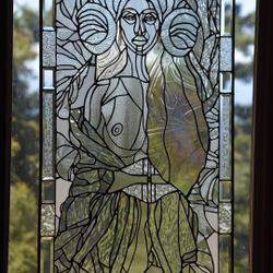 Aries Stained Glass Panel