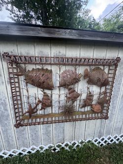 Ornate Iron Fish Mural