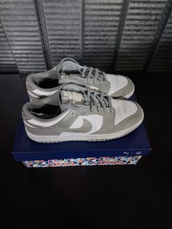 Nike Dunk Low Grey White Suede Sneakers