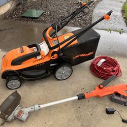 Lawn Mower, String trimmer/edger, & Extension Cord