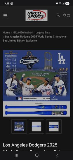 Dodgers 2025 collectors bat