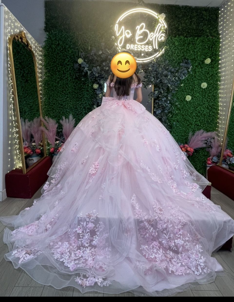 Light Pink Quince Or Sweet 16 Dress